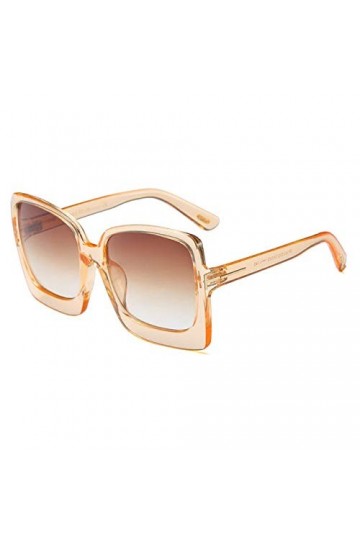 YUANCHENG Surdimensionné Carré Femmes Lunettes de Soleil Vintage Coloré Gradient Lentille Hommes Lunettes de Soleil Nuances U
