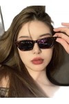 YANGQI Lunettes de soleil rétro œil de chat steampunk pour homme et femme - Design de luxe rétro classique vintage sexy - Gri