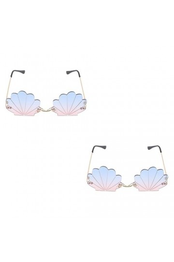 ABOOFAN 2 Pièces Lunettes Sans Monture Lunettes Métalliques Lunettes De Soleil Métalliques Pour Femmes Lunettes De Soleil À L