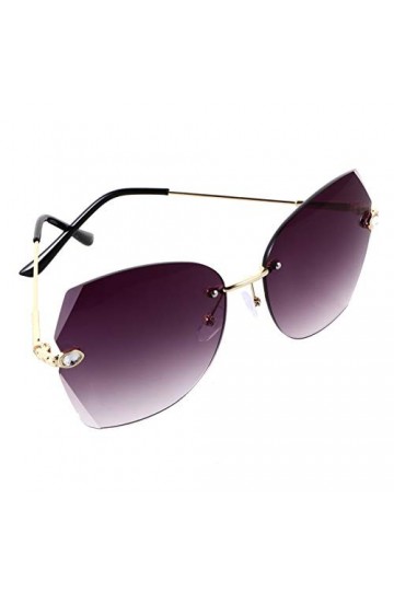 SOIMISS Lunettes de Soleil sans Monture Femmes Hommes Cadeaux de Noël Lunettes Bordées de Diamant Lunettes de Soleil sans Cad