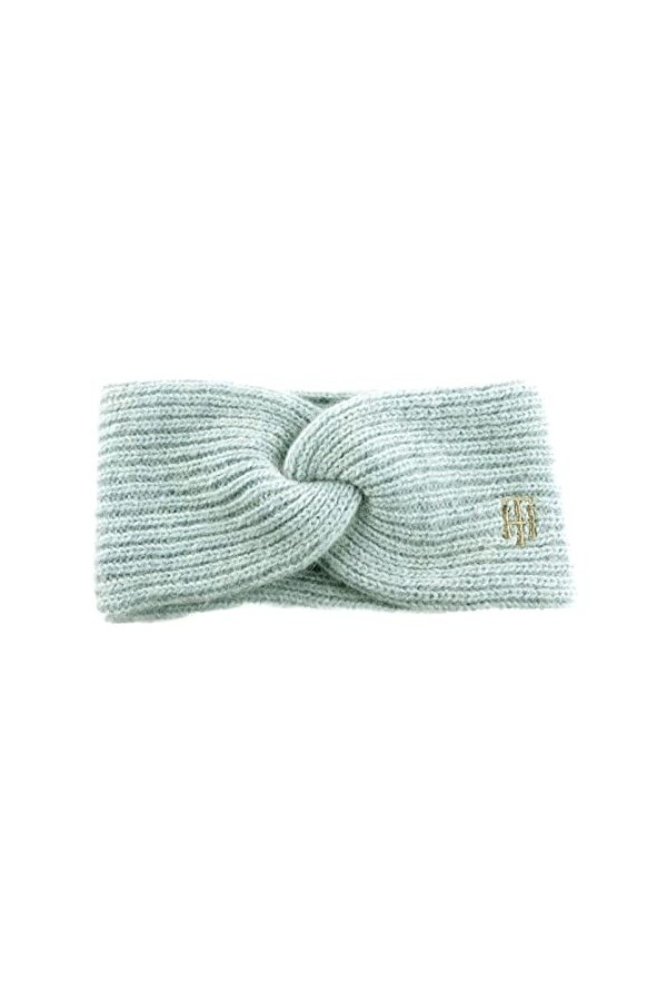Tommy Hilfiger TH Timeless Headband Bonnet tricoté, Breezy Blue, Taille Unique Femme
