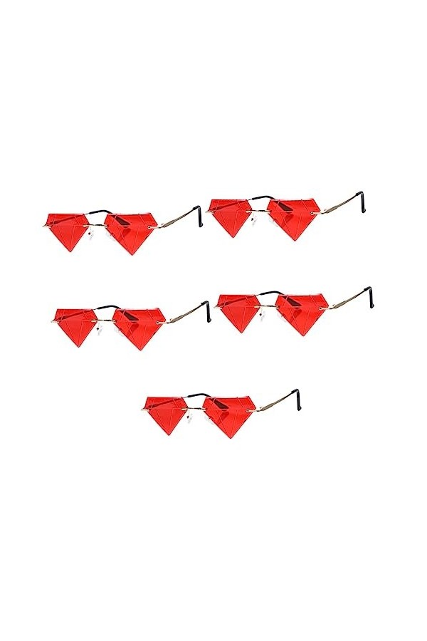 SOIMISS 3 Paires Lunettes De Soleil Irrégulières Des Lunettes De Soleil Lunettes Sans Monture Pour Femmes Lunettes De Fête Po