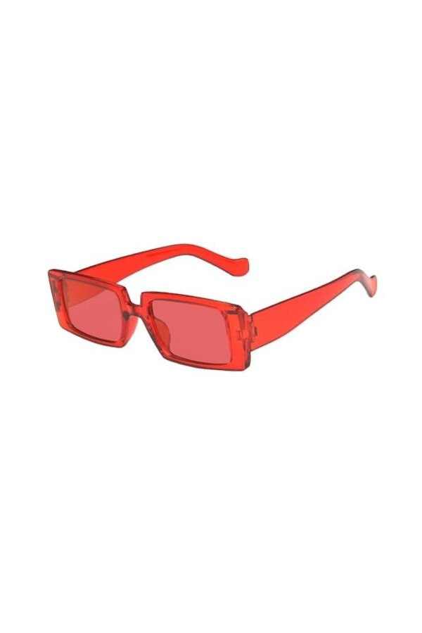 MUTYNE Lunettes de Soleil Rétro Rectangle Étroit Femmes Hommes Vintage Rectangulaire Tendance Femmes Lunettes de Soleil Carré