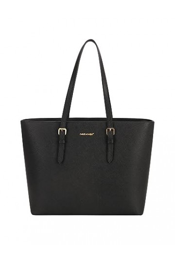 David Jones - Sac à Main Shopping Femme Grand Format - Grand cabaS - Idéal sac cours - Cabas Fourre-Tout Porté Epaule Cuir PU