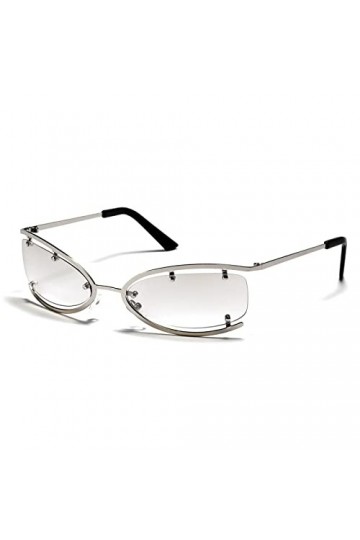 Lunettes De Soleil élégantes à Demi-Monture, Lunettes Yeux De Chat pour Femmes Et Hommes Lunettes De Soleil Demi-Monture en M