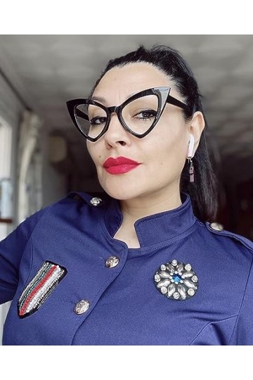 Genérico Lunettes pour femmes Yeux de Chat - Monika La Linda, Noir