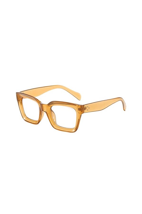 Lunettes de soleil rétro carrées pour femme - Monture épaisse - Protection UV400, Monture verte/verres noirs
