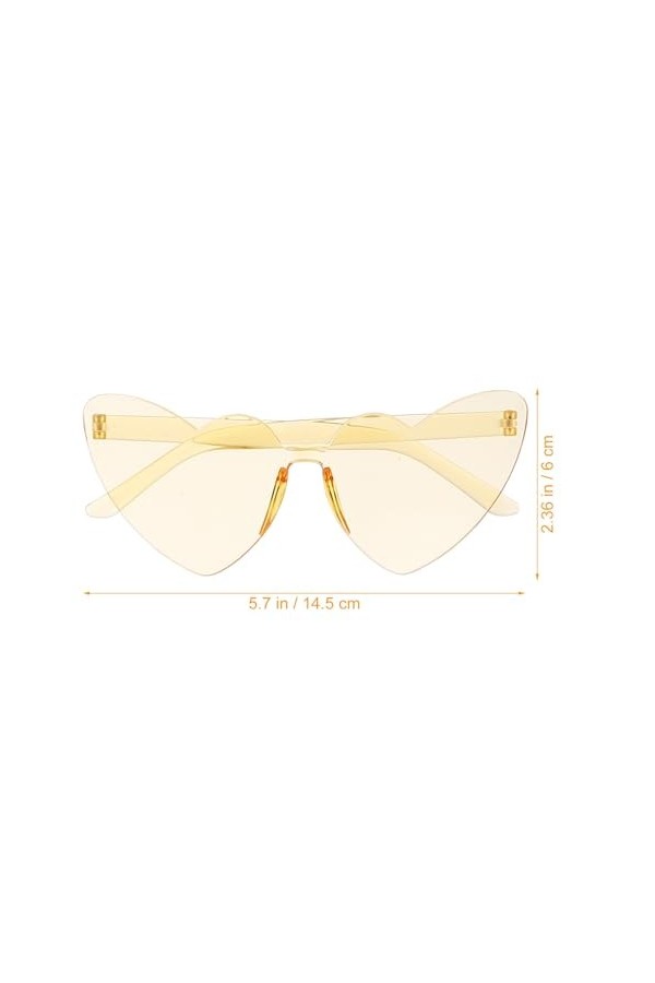 Holibanna 6 Pièces Lunettes De Soleil Sans Monture En Forme De Coeur Lunettes De Soleil De Fête Lunettes De Fête Colorées Lun