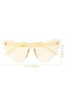 Holibanna 6 Pièces Lunettes De Soleil Sans Monture En Forme De Coeur Lunettes De Soleil De Fête Lunettes De Fête Colorées Lun