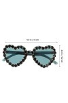 Abaodam 1 Pc Lunettes De Soleil Lunettes Verres Acryliques Lunettes De Soleil Femme Coeur Lunettes Coeur Cadeau Personnalisé 