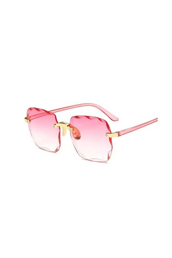 hdsrf Classique Vintage Lunettes de Soleil carrées Femmes dégradé Miroir Lunettes de Soleil sans Cadre Femme rétro Mode Lunet