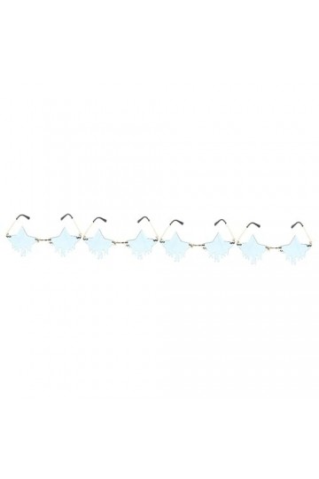 CALLARON 3 Paires De Lunettes De Soleil Pentagramme Lunettes De Soleil Disco Lunettes De Soleil De Personnalité Larmes Flamme