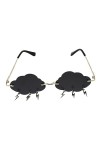 Adorainbow 2 Paires Prop Mignon Nuage Nuages ​​Faveur Lunettes De Soleil Femmes Vintage Sans Monture Bizarre Verre Larme Punk