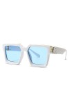 YUANCHENG Vintage carré femmes lunettes de soleil bonbons couleurs miroir lentille lunettes Ins populaire lunettes de soleil 
