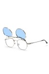 kachawoo Flip up Prescription Lunettes de soleil pour hommes Clip polarisé sur lunettes de soleil Femmes Jaune Bleu Nuances L