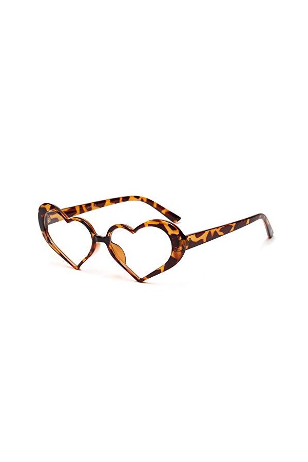 2THTHT2 Coeur Lunettes De Soleil Femmes Mode Lentille Claire Conception Lunettes De Soleil Shades Filles Amour Coeur en Forme