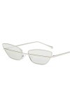 2THTHT2 Lunettes De Soleil Cat Eye Femmes Designer Lunettes De Soleil Mode Marque Silver