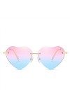 2THTHT2 Lunettes De Soleil Coeur Femmes Love Lolita sans Monture Cadre Clair Lunettes De Soleil Teinte Transparent Vintage sa