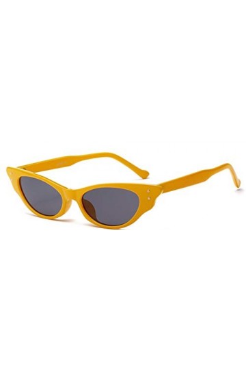 2THTHT2 Mode Cat Eye 90S Lunettes De Soleil Femmes Marque Designer Rétro&nbsp;&nbsp;&nbsp;Femme sans Soleil Jaune