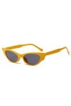 2THTHT2 Mode Cat Eye 90S Lunettes De Soleil Femmes Marque Designer Rétro&nbsp;&nbsp;&nbsp;Femme sans Soleil Jaune