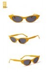 2THTHT2 Mode Cat Eye 90S Lunettes De Soleil Femmes Marque Designer Rétro&nbsp;&nbsp;&nbsp;Femme sans Soleil Jaune