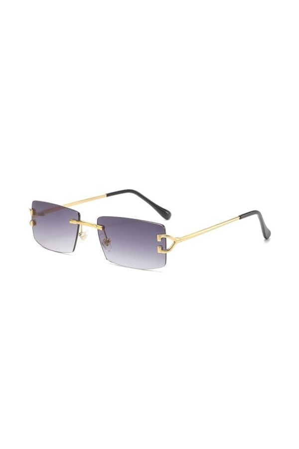 kachawoo Lunettes de soleil légères assorties pour selfies de rue Lunettes de soleil tendance sans monture en métal pour femm