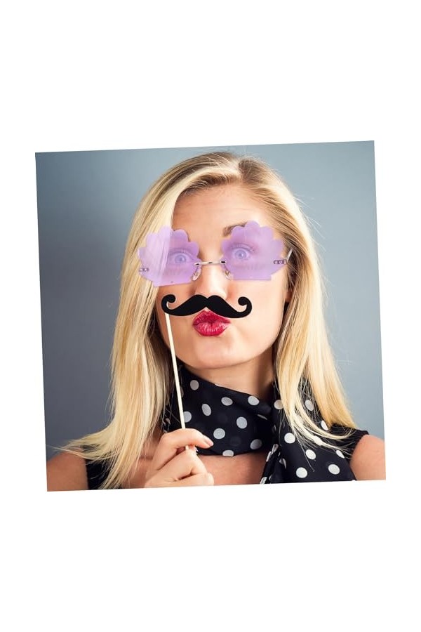 Unomor 2 Pcs Lunettes De Soleil Coquillage Lunettes De Soleil De Fête De Plage Lunettes De Soleil En Forme De Coquille Lunett