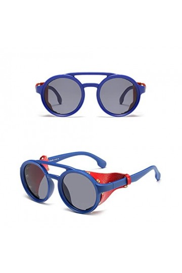 Mode Steampunk Lunettes de Soleil Hommes et Femmes Lunettes de Soleil Rondes rétro Mode personnalité côté Couverture Style Lu