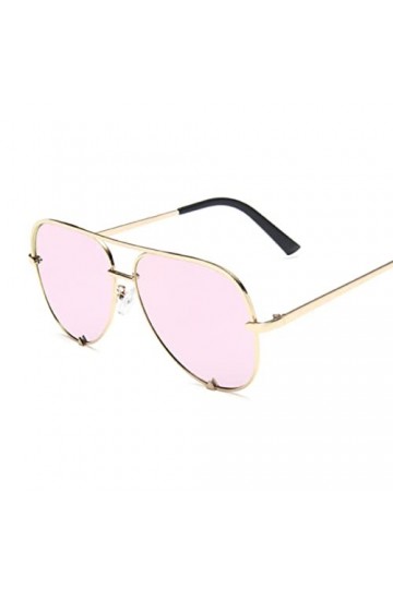Designer Aviation Lunettes de soleil Femme Vintage Noir Miroir Lunettes de soleil pour femme Mode Big Frame Cool Sexy Femme O