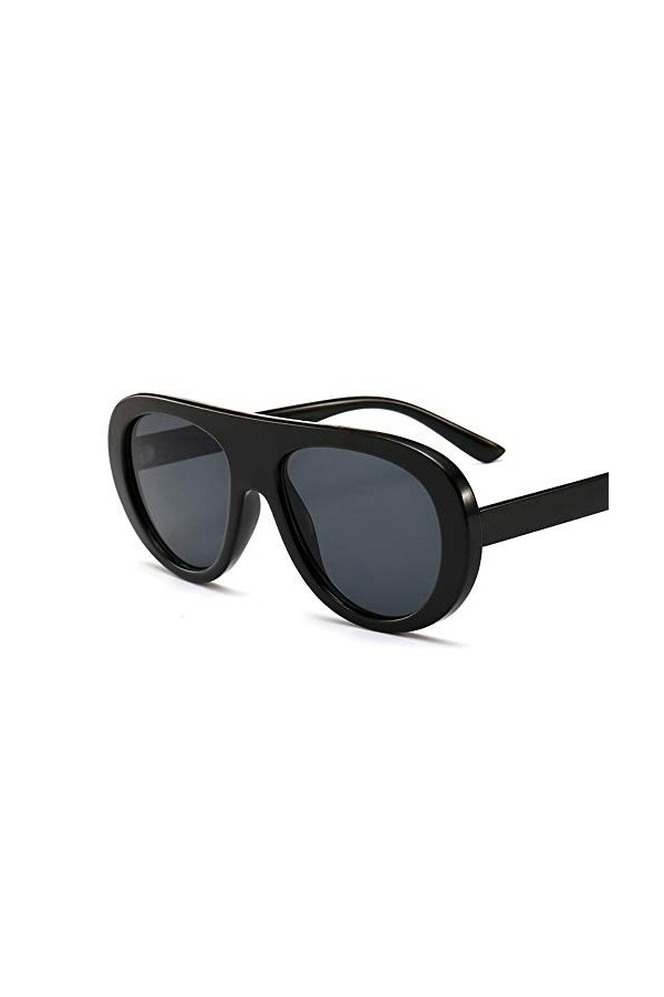 2THTHT2 Lunettes De Soleil Rondes Oversize Femme Lunettes De Soleil Ovales De