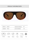 2THTHT2 Lunettes De Soleil Rondes Oversize Femme Lunettes De Soleil Ovales De
