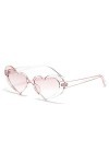 2THTHT2 Coeur Lunettes De Soleil Femmes Mode Lentille Claire Conception Lunettes De Soleil Shades Filles Amour Coeur en Forme