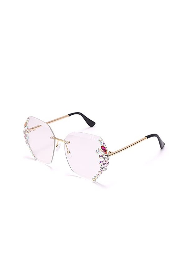 LUOXUEFEI De Soleil Lunettes Lunettes De Soleil Sans Monture Femmes Lunettes De Soleil Surdimensionnées Nuances Féminines Pou