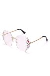 LUOXUEFEI De Soleil Lunettes Lunettes De Soleil Sans Monture Femmes Lunettes De Soleil Surdimensionnées Nuances Féminines Pou