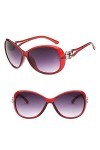 2THTHT2 Lunettes De Soleil Femme Marque Designer Lunettes De Soleil Oversize Classiques Uv400&nbsp;&nbsp;&nbsp;Vin Rouge