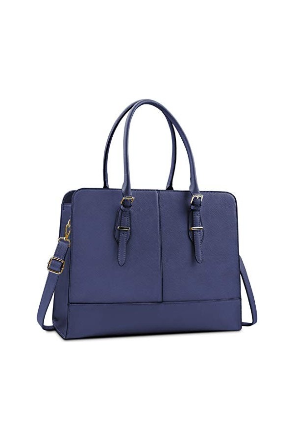 Lubardy Sac à Main Sac Cabas Femmes PU Cuir Grand Sac a Main pour Les Cours Lycee Sac Cours Bandouliere Lycee 15.6 Pouces, No