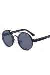 SHANGYUN Vintage Lunettes de Soleil Rondes Femmes Hommes Lunettes de Soleil Dames UV400 Lunettes de Soleil Homme Femme