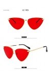 2THTHT2 Vintage Lunettes De Soleil Femme Cat Eye Lunettes De Soleil Femme Océan Transparent&nbsp;&nbsp;&nbsp;Rouge
