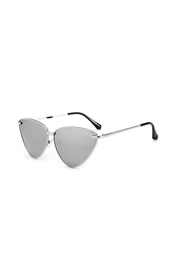 2THTHT2 Lunettes De Soleil Vintage Femmes Cat Eye Lunettes De Soleil Femme Océan Transparent&nbsp;&nbsp;&nbsp;Argent