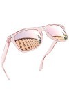Joopin Lunettes de Soleil Femme Polarisées Rose Effet Miroir Lunette de Soleil Homme Rectangulaires Pour Voyage UV400