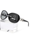 FIMILU Photochromiques Polarisées Lunettes de Soleil pour Femme Polarisées Classiques UV400 Protection Cadre Noir/Photochromi