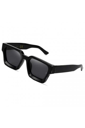 SHEEN KELLY Lunettes de soleil Hommes Femmes Rétro Carrée Cadre épais Rectangulaire Mode Classique Couleurs Nerdy Lunettes Si