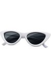 Joopin Lunette de Soleil Femme Polarisée et Lunette de Soleil Rétro Cateye Lunette de Soleil Femme Blanche Vintage Mode pour 