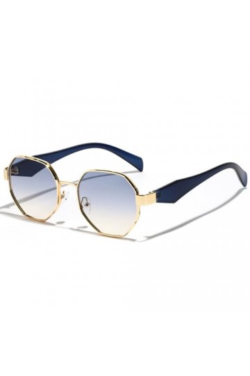 SHEEN KELLY Lunettes de soleil polygonales rétro pour femmes et hommes, lunettes décontractées pour lextérieur, monture irré