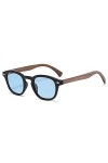 Lunettes de soleil Retro Modern Style Round Fashion Neutral Trendy Coloured Lenses TR90 Frame
