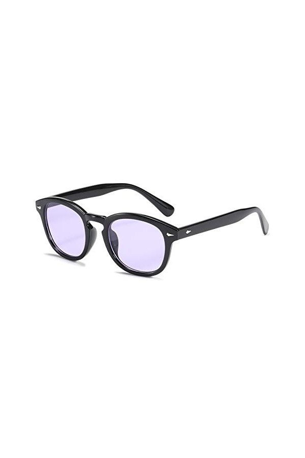 Lunettes de soleil Retro Modern Style Round Fashion Neutral Trendy Coloured Lenses TR90 Frame