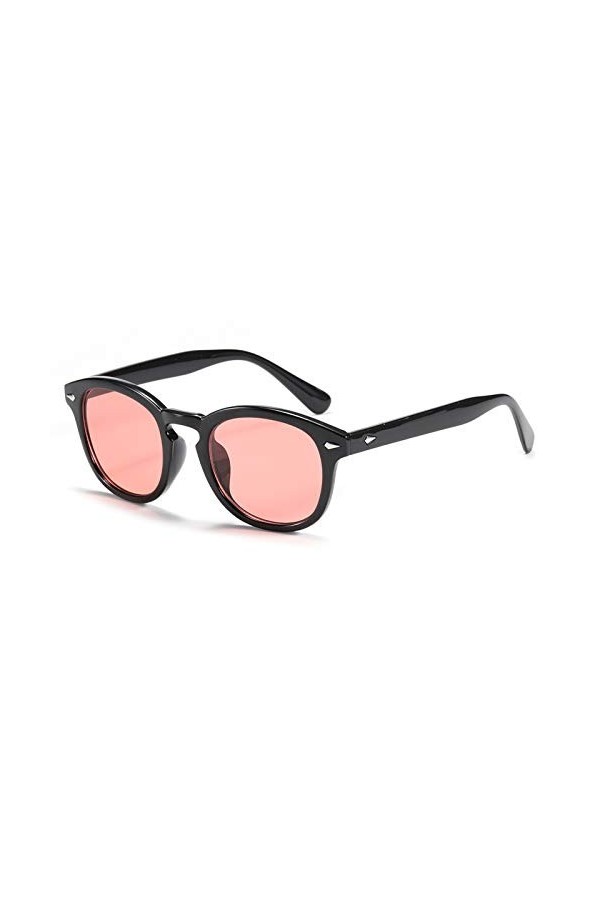 Lunettes de soleil Retro Modern Style Round Fashion Neutral Trendy Coloured Lenses TR90 Frame