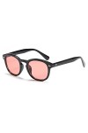 Lunettes de soleil Retro Modern Style Round Fashion Neutral Trendy Coloured Lenses TR90 Frame