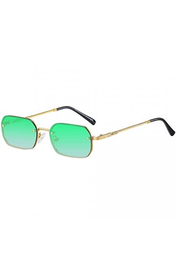 H HELMUT JUST Lunette de Soleil pour Homme Femme Rectangulaire Petite Miroir Verres Mode Anti Reflet et UVA UVB