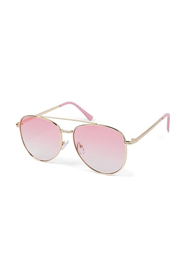 styleBREAKER Lunettes de soleil pour aviateurs féminins avec application de strass, verres en polycarbonate teinté et monture